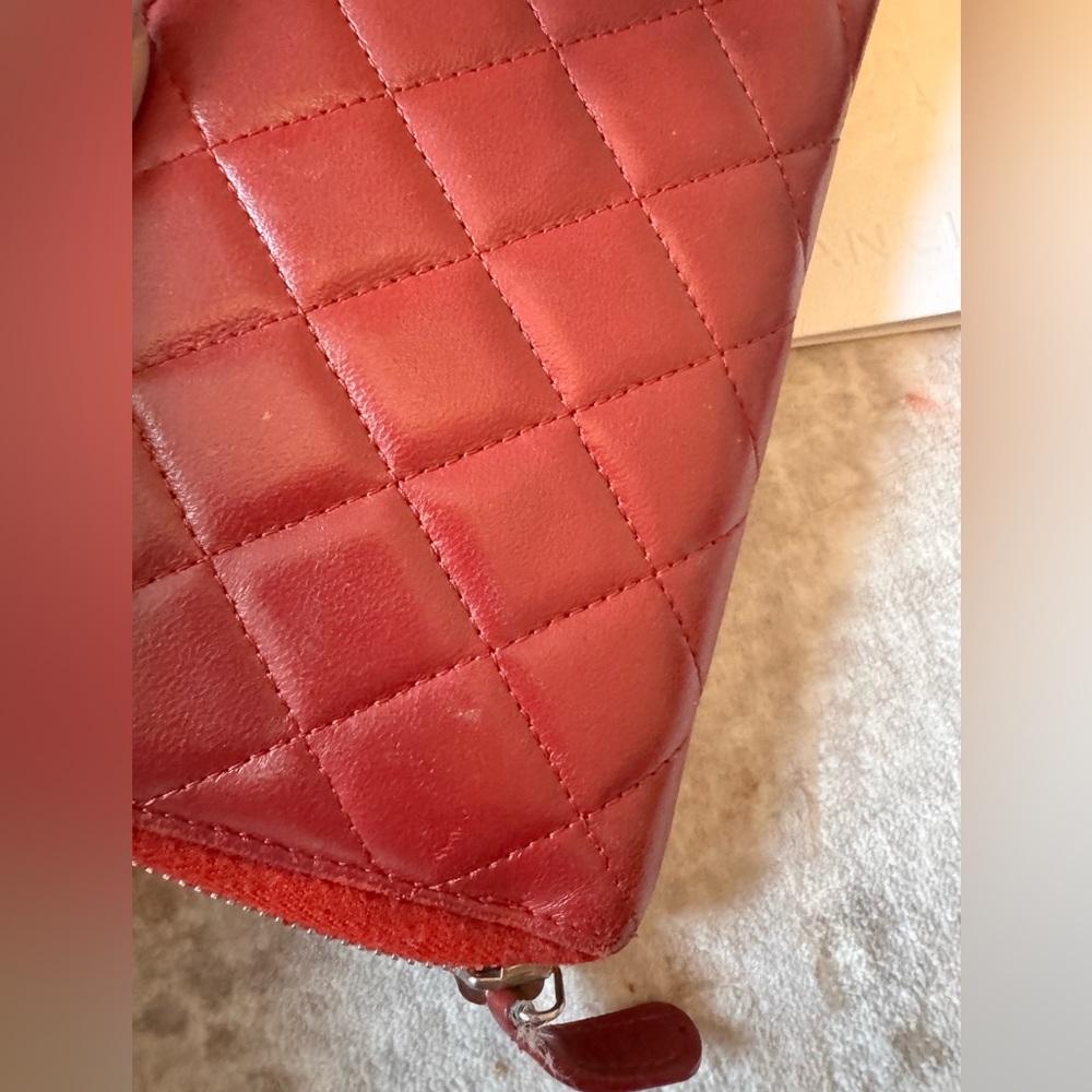 Chanel - Red Lambskin Long Wallet - Picture 10 of 14